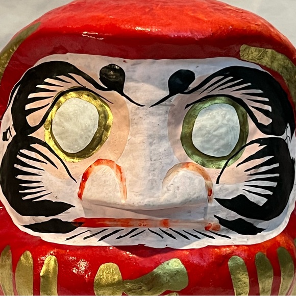 Lucky Daruma Doll/ Art Lucky Daruma/ Bodhidharma Doll /Traditional Japanese Doll - Picture 2 of 9